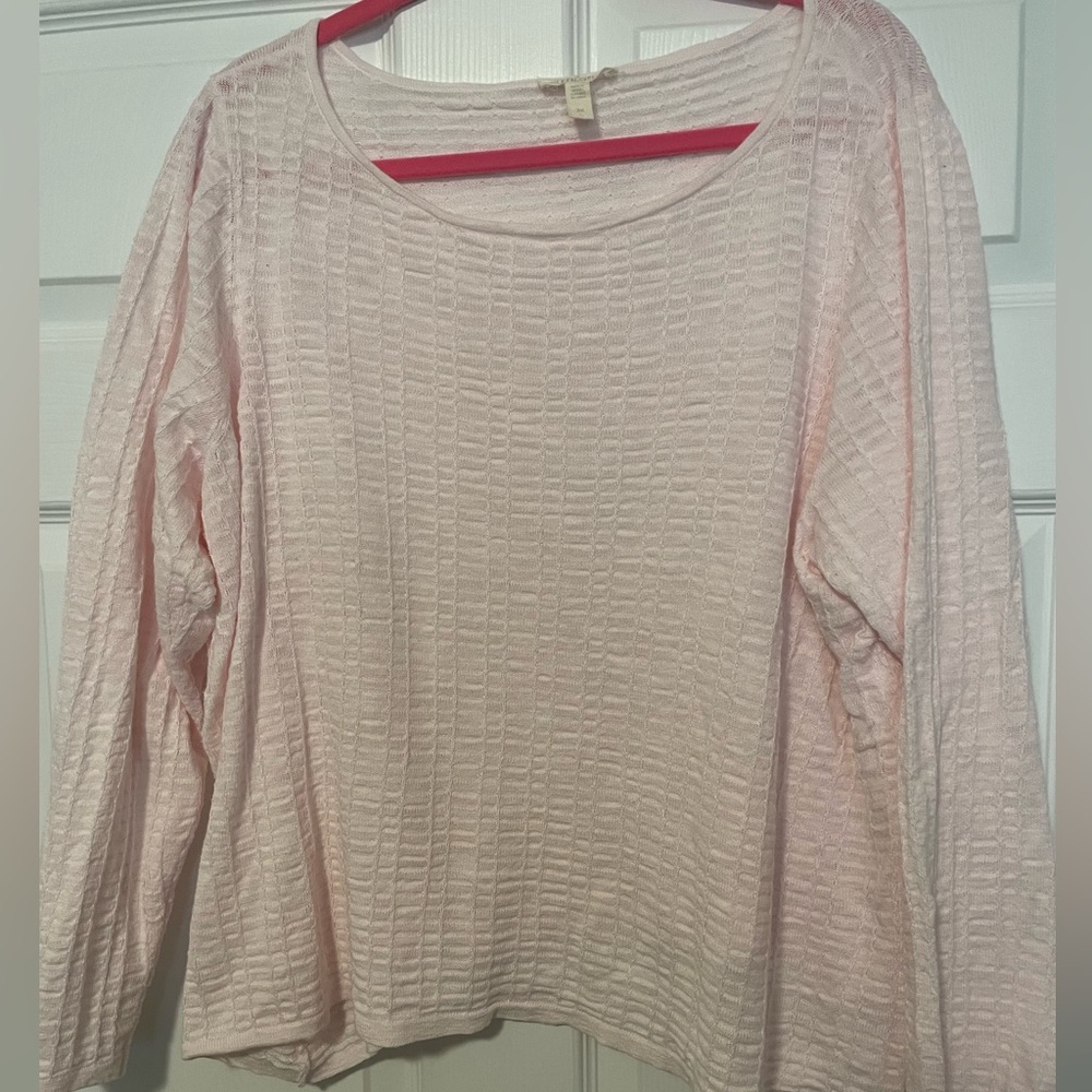 Eileen Fisher Pink Textured Women's sweater 3X